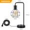 Table Lamp, Industrial Bedside Desk Lamp with 2 USB Ports and 1 AC Power Outlet